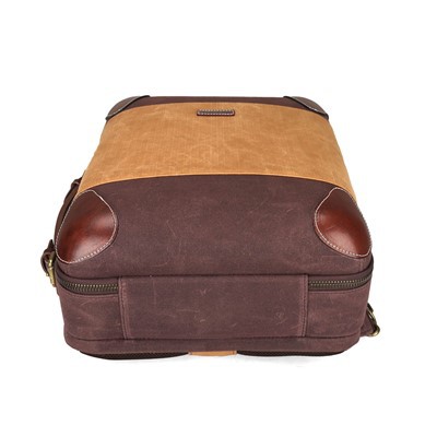 OEM Canvas And Leather Trim Backpack Durable Bag For Sports Travel Gym high quality