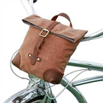 Vaxað striga reiðhjólastýri Pannier Hádegisverðartösku